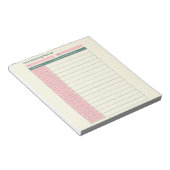 Minimal Time Blocking Planner Pink Layout ノートパッド (アングル)