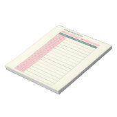 Minimal Time Blocking Planner Pink Layout ノートパッド (回転)