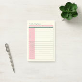 Minimal Time Blocking Planner Pink Layout ポストイット (オフィス)