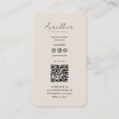 Minimal Travel Planner Tour Adventure Agency Sand 名刺 (裏面)