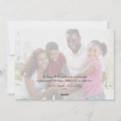 Minimal Tree With Bow 2 Photo Christmas Card シーズンカード (裏面)