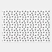 Minimal Triangle Pattern | Black and White Geometr ラッピングペーパーシート (正面2)