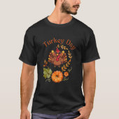 Minimal Turkey Thanksgiving T-Shirt – Modern Fall  Tシャツ (正面)