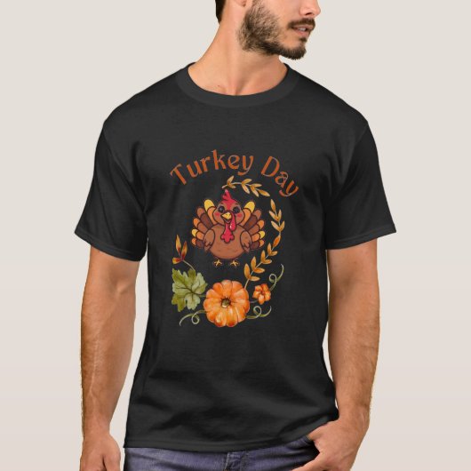 Minimal Turkey Thanksgiving T-Shirt – Modern Fall  Tシャツ (正面)