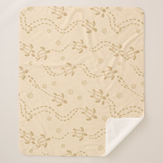 Minimal Turtle Trail Pattern シェルパブランケット (正面)
