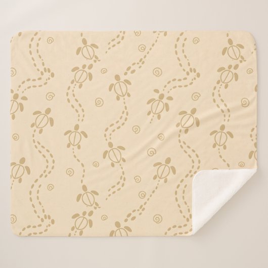 Minimal Turtle Trail Pattern シェルパブランケット (正面(横))