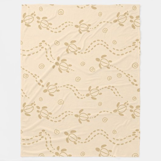 Minimal Turtle Trail Pattern フリースブランケット (正面)