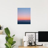 Minimal Twilight Sky Landscape Art Print ポスター (ホームオフィス)