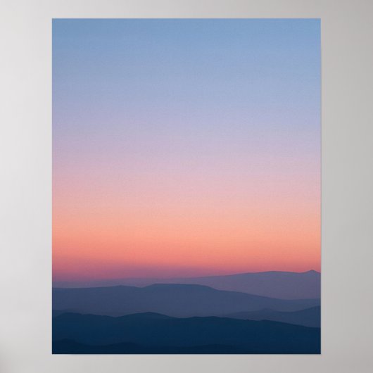 Minimal Twilight Sky Landscape Art Print ポスター (正面)