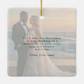 Minimal Typewriter | Merry and Married 2 Photos セラミックオーナメント (裏面)