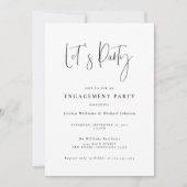 Minimal Typography Engagement Party Invitation 招待状 (正面)