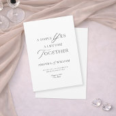 Minimal Typography Wedding Invitation Template 招待状