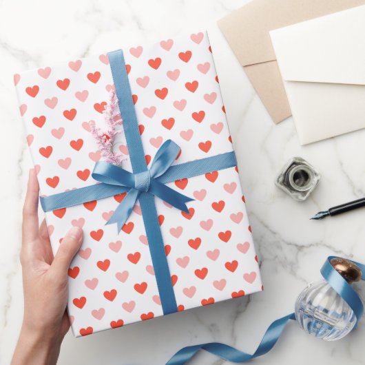 Minimal Valentine Heart Pattern Wrapping Paper ラッピングペーパー (ギフト)