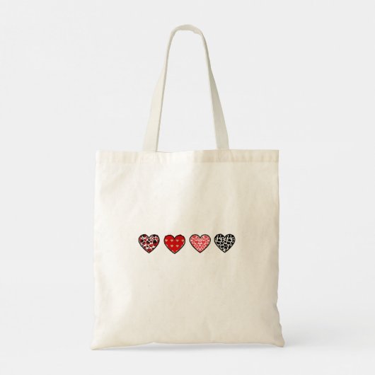 minimal valentine hearts / “cute love pattern” トートバッグ (裏面)
