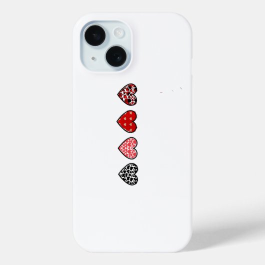 minimal valentine hearts / “cute love pattern” Case-Mate iPhoneケース (裏面)