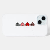 minimal valentine hearts / “cute love pattern” Case-Mate iPhoneケース (裏面 (横))