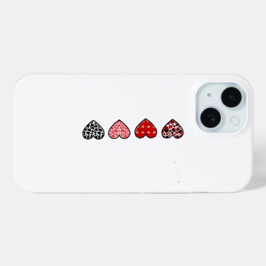minimal valentine hearts / “cute love pattern” Case-Mate iPhoneケース (裏面 (横))