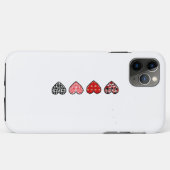 minimal valentine hearts / “cute love pattern” Case-Mate iPhoneケース (裏面(横))
