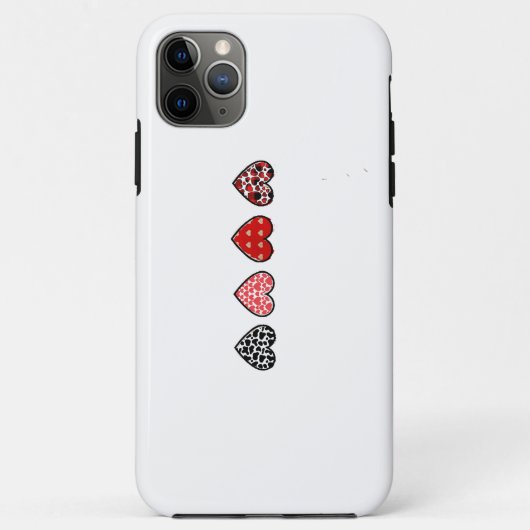 minimal valentine hearts / “cute love pattern” Case-Mate iPhoneケース (裏面)