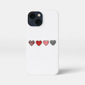 minimal valentine hearts / “cute love pattern” iPhoneケース (裏面)