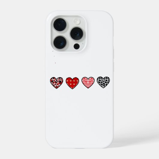 minimal valentine hearts / “cute love pattern” iPhoneケース (裏面)