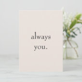 Minimal Valentine Printable Card | Always you. シーズンカード (スタンド正面)