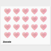 Minimal Valentine’s Day Love Quote Heart Sticker ハートシール (シート)