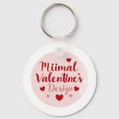 Minimal Valentine’s Day Love Typography Design | R キーホルダー (正面)