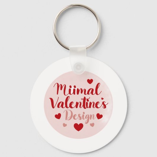 Minimal Valentine’s Day Love Typography Design | R キーホルダー (正面)