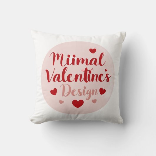 Minimal Valentine’s Day Love Typography Design | R クッション (正面)
