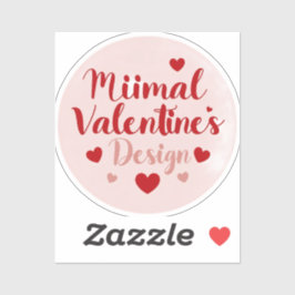 Minimal Valentine’s Day Love Typography Design | R シール