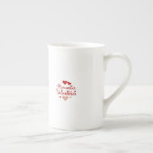 Minimal Valentine’s Day Love Typography Design | R ボーンチャイナマグカップ (右)