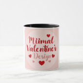 Minimal Valentine’s Day Love Typography Design | R マグカップ (中央)