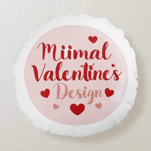 Minimal Valentine’s Day Love Typography Design | R ラウンドクッション (正面)