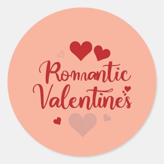 Minimal Valentine’s Day Love Typography Design | R ラウンドシール (正面)