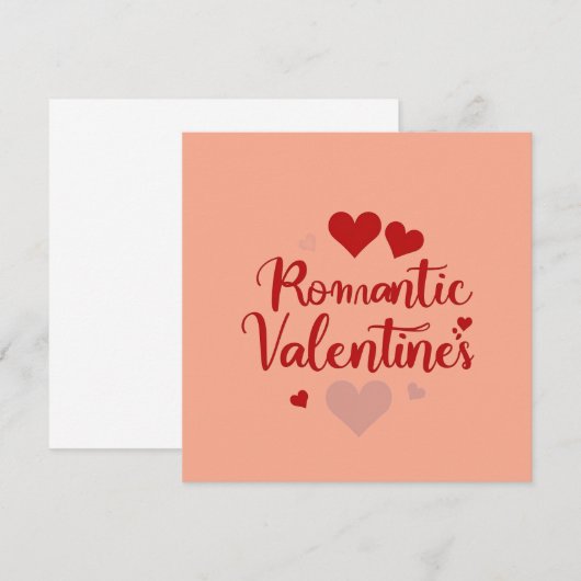 Minimal Valentine’s Day Love Typography Design | R 招待状 (正面/裏面)