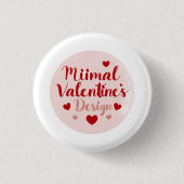 Minimal Valentine’s Day Love Typography Design | R 缶バッジ (正面)