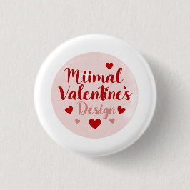 Minimal Valentine’s Day Love Typography Design | R 缶バッジ