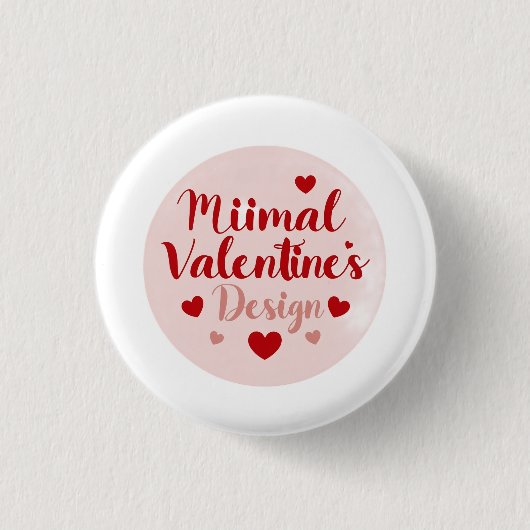 Minimal Valentine’s Day Love Typography Design | R 缶バッジ (正面)