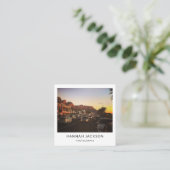 Minimal Vintage Photographer Social Media  スクエア名刺 (スタンド正面)