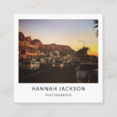 Minimal Vintage Photographer Social Media  スクエア名刺 (正面)