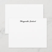 Minimal Vintage Retro Script ノートカード (正面/裏面)