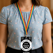 Minimal Volunteer Lanyard Badge Logo & QR code バッジ