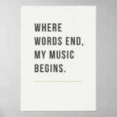 Minimal Wall Art. Music Lover Bedroom Decor ポスター (正面)