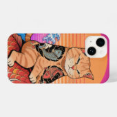 Minimal Wave iPhone 14 Case iPhoneケース (裏面横)