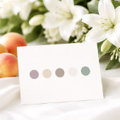 Minimal Wedding Attire Color Palette Card  招待状