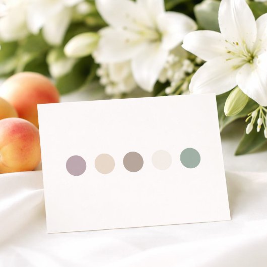 Minimal Wedding Attire Color Palette Card  招待状