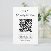 Minimal Wedding Black and White QR Code RSVP (スタンド正面)