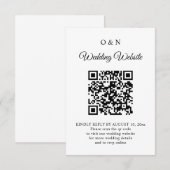 Minimal Wedding Black and White QR Code RSVP (正面/裏面)