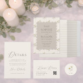 Minimal Wedding Details Card | Neutral Classic 招待状